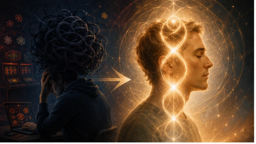 Visuele weergave van emotionele patronen bij online casino gedrag die matrix therapie helpt te corrigeren